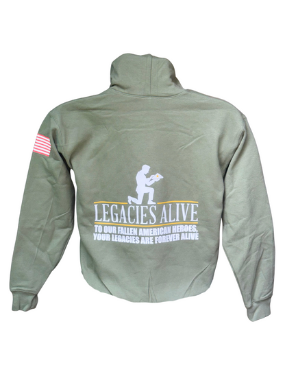 LEGACIES ALIVE GREEN COTTON HOODIE